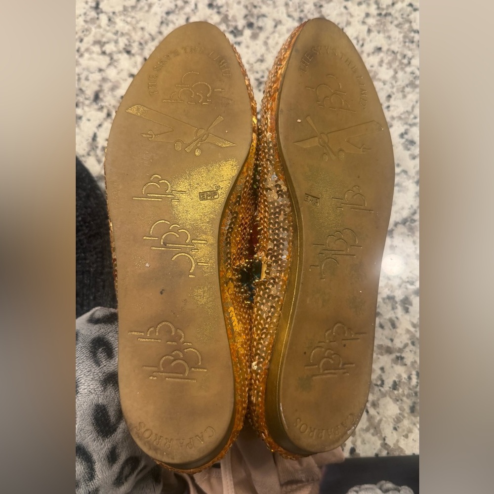 The sky's the limited Women’s Caparros vintage sequin jeweled flats size 8.5 - Picture 6 of 6